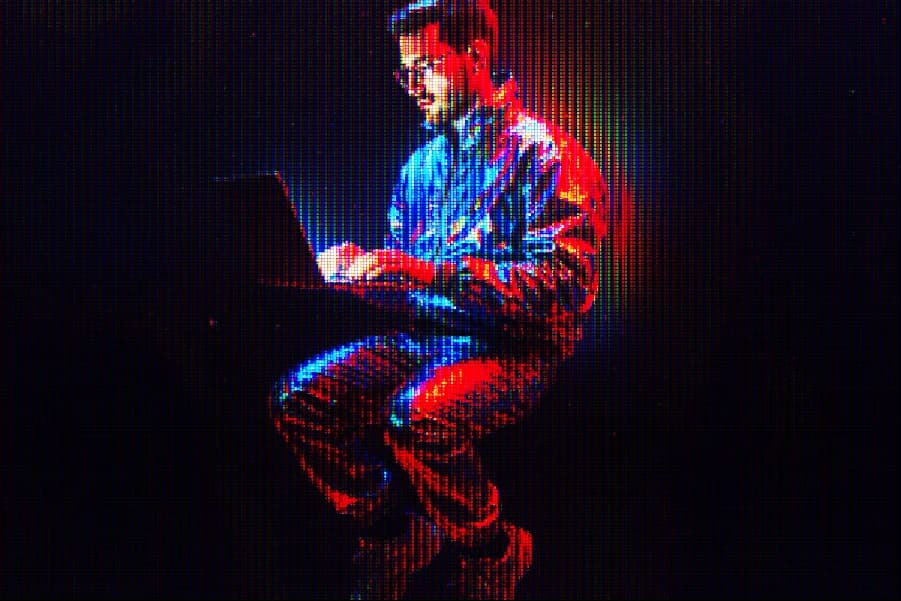 Developer working on a laptop